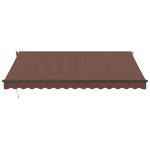 Casa si Gradina - Gradina si terasa - Umbrele si pavilioane - Umbrele - Copertina retractabila automat cu LED-uri, maro, 400x350 cm - Infinity.ro