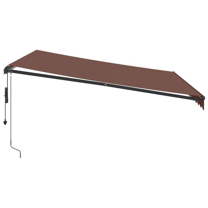 Casa si Gradina - Gradina si terasa - Umbrele si pavilioane - Umbrele - Copertina retractabila automat cu LED-uri, maro, 400x350 cm - Infinity.ro