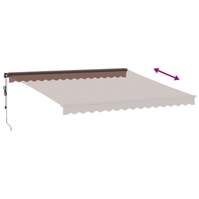 Casa si Gradina - Gradina si terasa - Umbrele si pavilioane - Umbrele - Copertina retractabila automat cu LED-uri, maro, 400x350 cm - Infinity.ro