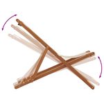 Casa si Gradina - Gradina si terasa - Mobilier exterior - Scaune si sezlonguri gradina - Scaun de plaja pliabile, bej, lemn masiv eucalipt și tesatura, model fără cotieră - Infinity.ro