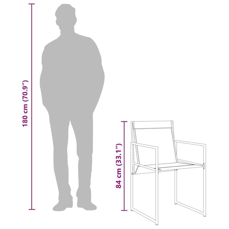 Casa si Gradina - Gradina si terasa - Mobilier exterior - Seturi mobila gradina - Set mobilier de gradina, 5 piese, negru, textilena - Infinity.ro