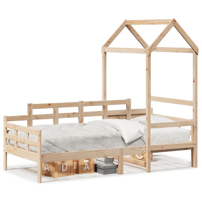 Casa si Gradina - Mobilier - Paturi si accesorii - Paturi - Pat de zi cu acoperis, 80x200 cm, lemn masiv de pin - Infinity.ro