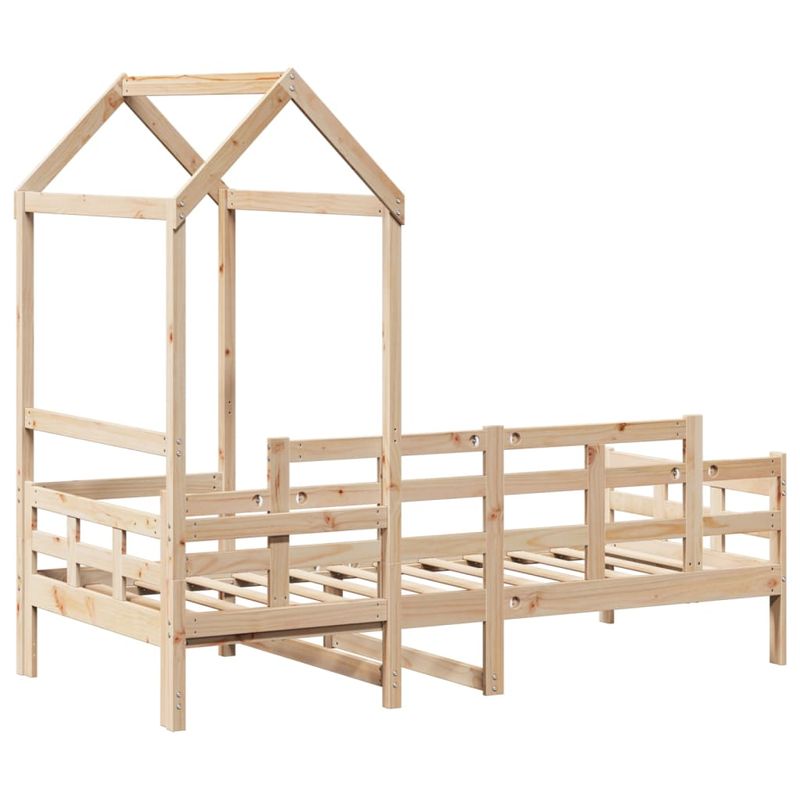 Casa si Gradina - Mobilier - Paturi si accesorii - Paturi - Pat de zi cu acoperis, 80x200 cm, lemn masiv de pin - Infinity.ro