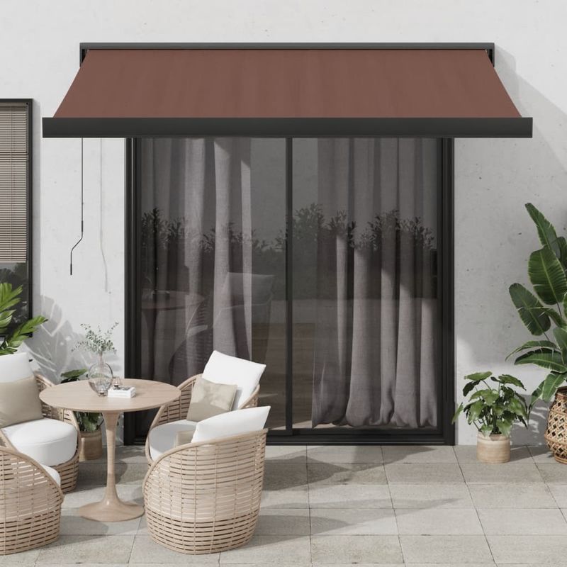 Casa si Gradina - Gradina si terasa - Umbrele si pavilioane - Umbrele - Copertina retractabila manual, maro, 300x250 cm - Infinity.ro