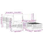 Casa si Gradina - Gradina si terasa - Mobilier exterior - Seturi mobila gradina - Set de canapele de gradina cu perne, 5 buc., lemn masiv acacia - Infinity.ro