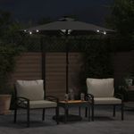 Casa si Gradina - Gradina si terasa - Umbrele si pavilioane - Umbrele - Umbrela soare gradina stalp din otel/LED antracit 225x225x212cm - Infinity.ro