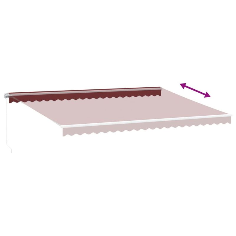 Casa si Gradina - Gradina si terasa - Umbrele si pavilioane - Umbrele - Copertina retractabila manual cu LED, visiniu, 500x350 cm - Infinity.ro