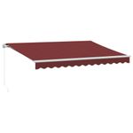 Casa si Gradina - Gradina si terasa - Umbrele si pavilioane - Umbrele - Copertina retractabila manual cu LED, visiniu, 350x250 cm - Infinity.ro