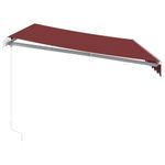 Casa si Gradina - Gradina si terasa - Umbrele si pavilioane - Umbrele - Copertina retractabila manual cu LED, visiniu, 350x250 cm - Infinity.ro