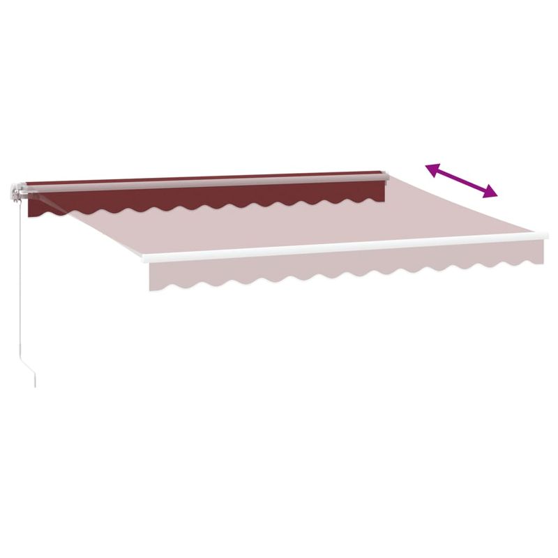 Casa si Gradina - Gradina si terasa - Umbrele si pavilioane - Umbrele - Copertina retractabila manual cu LED, visiniu, 350x250 cm - Infinity.ro