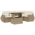 Casa si Gradina - Gradina si terasa - Mobilier exterior - Seturi mobila gradina - Set canapele de gradina cu perne, 6 piese, bej, poliratan - Infinity.ro