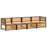 Casa si Gradina - Gradina si terasa - Mobilier exterior - Seturi mobila gradina - Set canapele de gradina cu perne, 4 piese, lemn masiv de acacia - Infinity.ro