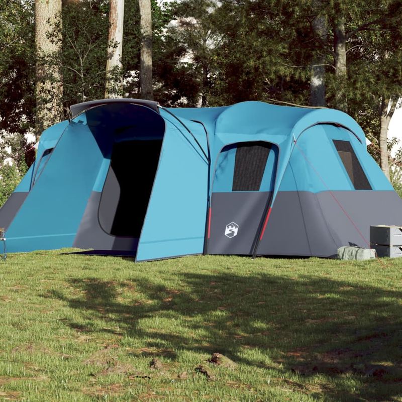 Sport si Outdoor - Camping - Corturi camping - Cort de familie tunel pentru 16 persoane, albastru, impermeabil - Infinity.ro