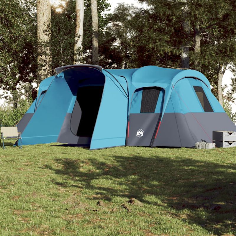 Sport si Outdoor - Camping - Corturi camping - Cort de familie tunel pentru 16 persoane, albastru, impermeabil - Infinity.ro