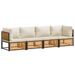 Casa si Gradina - Gradina si terasa - Mobilier exterior - Seturi mobila gradina - Set canapele de gradina cu perne, 4 piese, lemn masiv de acacia - Infinity.ro