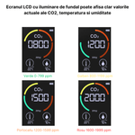 Casa si Gradina - Constructii - Scule electrice si accesorii - Aparate de masura - Aparat pentru masurarea calitatii aerului 3 in 1, detector CO2-dioxid de carbon, senzor temperatura si umiditate, Negru - Infinity.ro