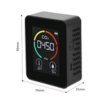Casa si Gradina - Constructii - Scule electrice si accesorii - Aparate de masura - Aparat pentru masurarea calitatii aerului 3 in 1, detector CO2-dioxid de carbon, senzor temperatura si umiditate, Negru - Infinity.ro