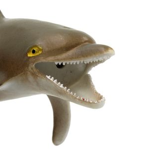 Figurina cu sunet Sqweekies delfin maroniu 23cm