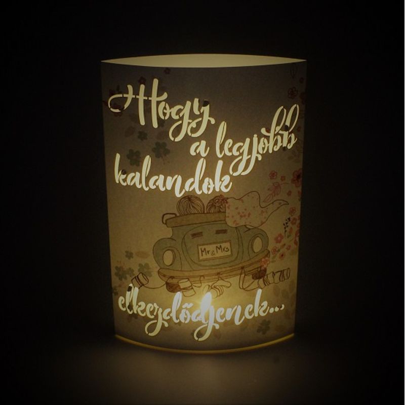 Casa si Gradina - Corpuri si surse de iluminat - Veioze si lampi - Lampadare - Lampa hartie Hogy a legjohh kalandok elkezdődjenek - Infinity.ro