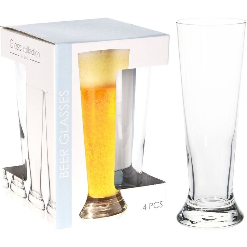Casa si Gradina - Bucatarie si vesela - Cani si pahare - Pahare - Set 4 pahare pentru bere 370 ml - Infinity.ro