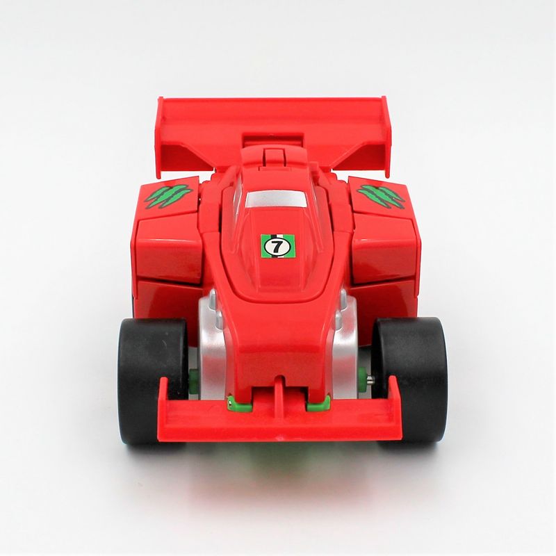 Jucarii, Copii si Bebe - Jucarii si jocuri - Vehicule si jucarii cu telecomanda - Masinute - Masinuta rosie convertibila tip robot Dino - Infinity.ro