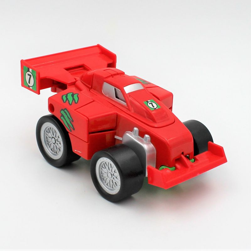 Jucarii, Copii si Bebe - Jucarii si jocuri - Vehicule si jucarii cu telecomanda - Masinute - Masinuta rosie convertibila tip robot Dino - Infinity.ro