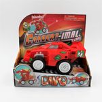 Jucarii, Copii si Bebe - Jucarii si jocuri - Vehicule si jucarii cu telecomanda - Masinute - Masinuta rosie convertibila tip robot Dino - Infinity.ro