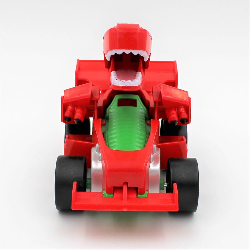 Jucarii, Copii si Bebe - Jucarii si jocuri - Vehicule si jucarii cu telecomanda - Masinute - Masinuta rosie convertibila tip robot Dino - Infinity.ro