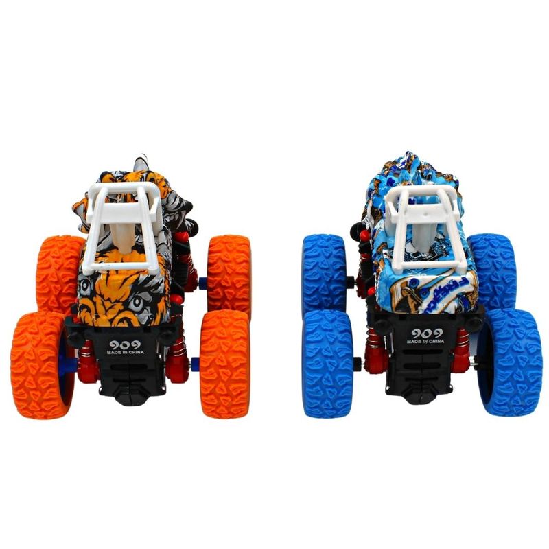 Jucarii, Copii si Bebe - Jucarii si jocuri - Vehicule si jucarii cu telecomanda - Masinute - Set 2 masinute albastru-portocaliu Crazy fisction - Infinity.ro