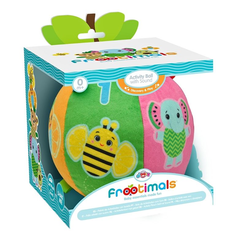 Jucarii, Copii si Bebe - Jucarii si jocuri - Jucarii bebelusi - Jucarii interactive bebelusi - Minge de activitate cu sunete, Frootimals - Infinity.ro