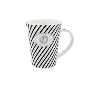 Cana din portelan personalizata cu litera "D"