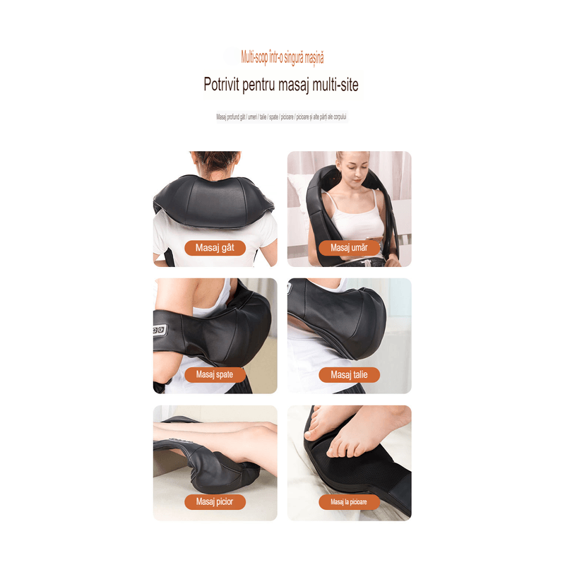 Ingrijire personala si Cosmetice - Sanatate si wellness - Articole wellness - Aparate si dispozitive de masaj - Aparat Profesional pentru masaj King Relax, cervical, spate, negru - Infinity.ro