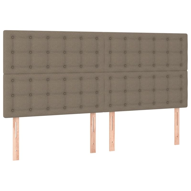 Casa si Gradina - Mobilier - Paturi si accesorii - Paturi - Pat continental cu saltea, gri taupe, 180x200 cm, textil - Infinity.ro