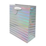 Market - Cadouri - Pungi cadou si accesorii - Punga SDE M WHITE SILVER RAINBOW - Infinity.ro