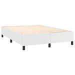 Casa si Gradina - Mobilier - Paturi si accesorii - Paturi - Pat box spring cu saltea, alb, 140x200 cm, piele ecologica - Infinity.ro