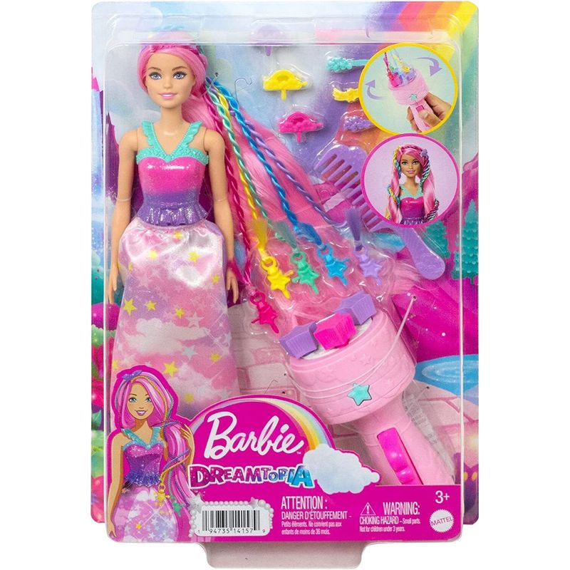 Jucarii, Copii si Bebe - Jucarii si jocuri - Papusi si accesorii - Papusi - Papusa Barbie Dreamtopia - Twist And Style, Cu Accesorii Pentru Impletituri - Infinity.ro