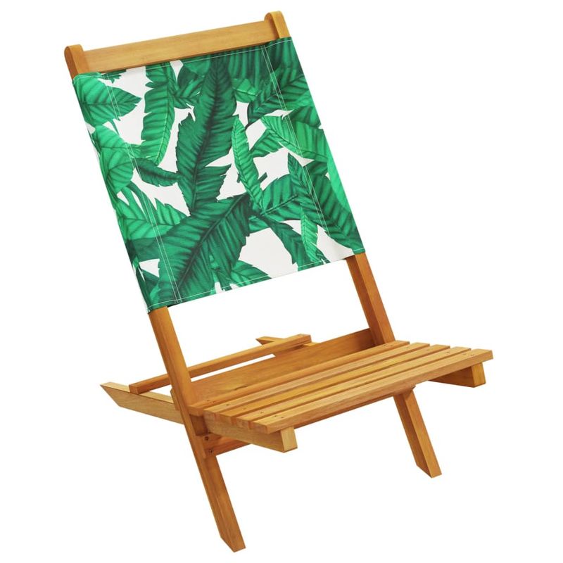 Casa si Gradina - Gradina si terasa - Mobilier exterior - Scaune si sezlonguri gradina - Scaune de gradina pliabile 4 buc., textil verde/lemn masiv - Infinity.ro