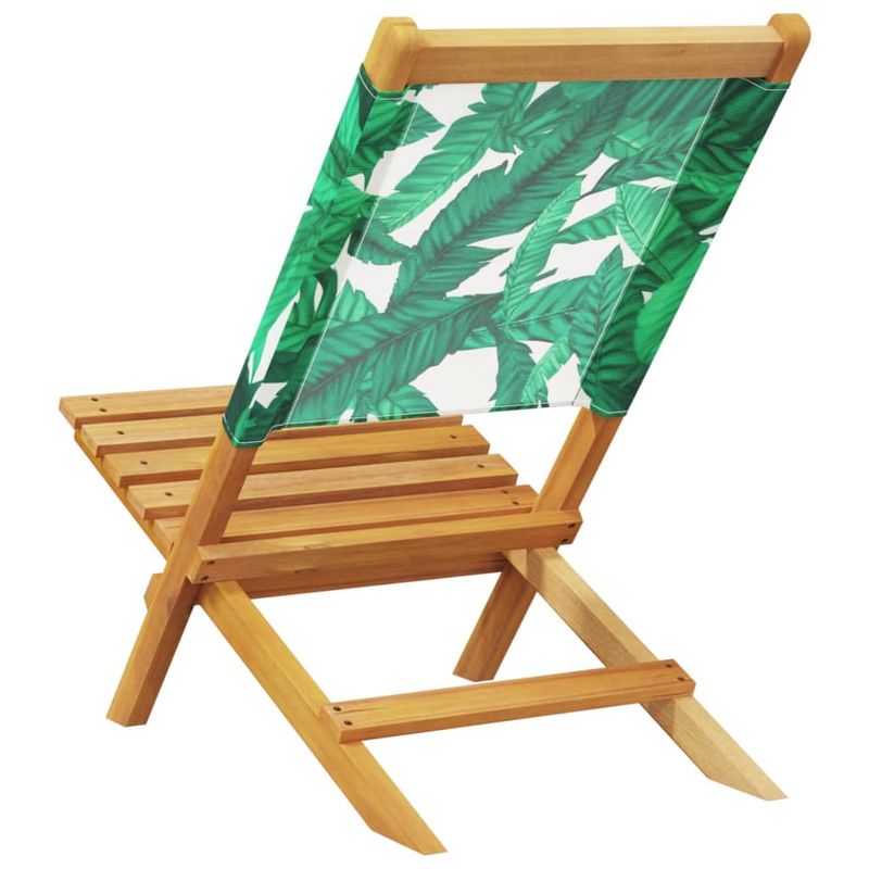 Casa si Gradina - Gradina si terasa - Mobilier exterior - Scaune si sezlonguri gradina - Scaune de gradina pliabile 4 buc., textil verde/lemn masiv - Infinity.ro