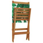 Casa si Gradina - Gradina si terasa - Mobilier exterior - Scaune si sezlonguri gradina - Scaune de gradina pliabile 4 buc., textil verde/lemn masiv - Infinity.ro