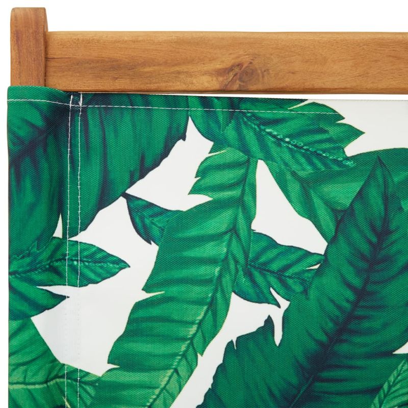 Casa si Gradina - Gradina si terasa - Mobilier exterior - Scaune si sezlonguri gradina - Scaune de gradina pliabile 4 buc., textil verde/lemn masiv - Infinity.ro