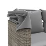 Casa si Gradina - Gradina si terasa - Mobilier exterior - Canapele si fotolii gradina - Canapea de gradina 3 locuri baldachin/scaune, gri, poliratan - Infinity.ro