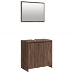 Casa si Gradina - Mobilier - Seturi de mobilier - Seturi baie - Set mobilier de baie, 2 piese, stejar maro, lemn prelucrat - Infinity.ro