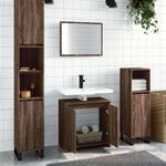 Casa si Gradina - Mobilier - Seturi de mobilier - Seturi baie - Set mobilier de baie, 2 piese, stejar maro, lemn prelucrat - Infinity.ro