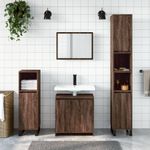Casa si Gradina - Mobilier - Seturi de mobilier - Seturi baie - Set mobilier de baie, 2 piese, stejar maro, lemn prelucrat - Infinity.ro