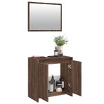 Casa si Gradina - Mobilier - Seturi de mobilier - Seturi baie - Set mobilier de baie, 2 piese, stejar maro, lemn prelucrat - Infinity.ro