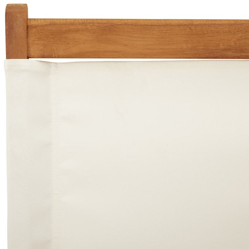 Casa si Gradina - Gradina si terasa - Mobilier exterior - Scaune si sezlonguri gradina - Scaune de gradina 2 buc., alb crem, lemn masiv acacia si textil - Infinity.ro