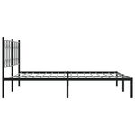Casa si Gradina - Mobilier - Paturi si accesorii - Paturi - Cadru de pat metalic cu tablie, negru, 183x213 cm - Infinity.ro