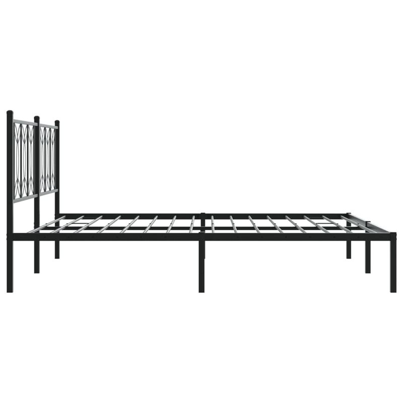 Casa si Gradina - Mobilier - Paturi si accesorii - Paturi - Cadru de pat metalic cu tablie, negru, 183x213 cm - Infinity.ro