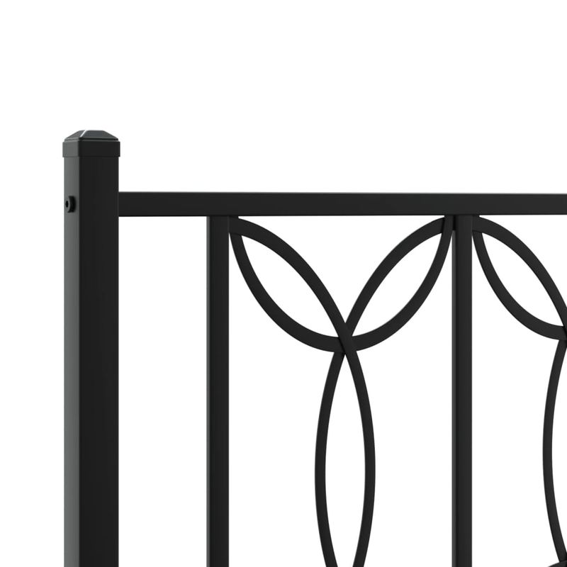 Casa si Gradina - Mobilier - Paturi si accesorii - Paturi - Cadru de pat metalic cu tablie, negru, 183x213 cm - Infinity.ro