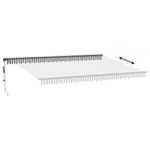 Casa si Gradina - Gradina si terasa - Umbrele si pavilioane - Pavilioane - Copertina retractabila automat cu LED, antracit/alb, 500x300 cm - Infinity.ro